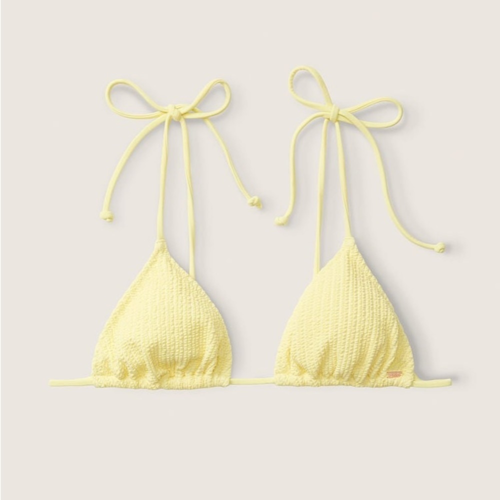 Victoria's Secret PINK triangle bikini top yellow